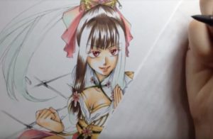 髪の毛の塗り方