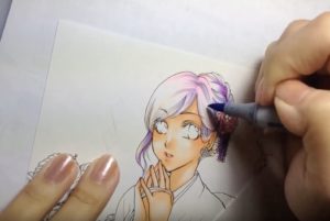 髪の毛の塗り方1