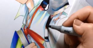 黒色・青色などの濃い色は最後に