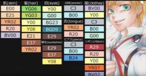 使用したコピックの色