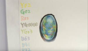 背景に黒を塗ると宝石っぽさが際立ちます