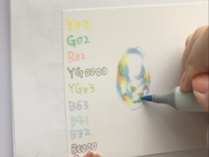 オパール本体の色を塗る