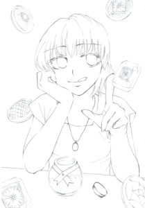 コピック12色セットメイキングの線画