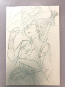 ペン入れ用のための下絵（下描きのための清書）