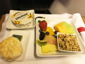 アメリカン航空朝食（フルーツボウル）