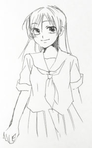 ペンのみで一発描きを練習する