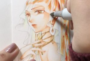 宝石・ベールを塗る