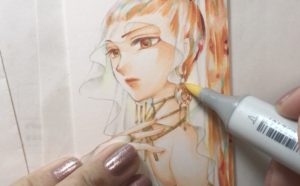 宝石・ベールを塗る