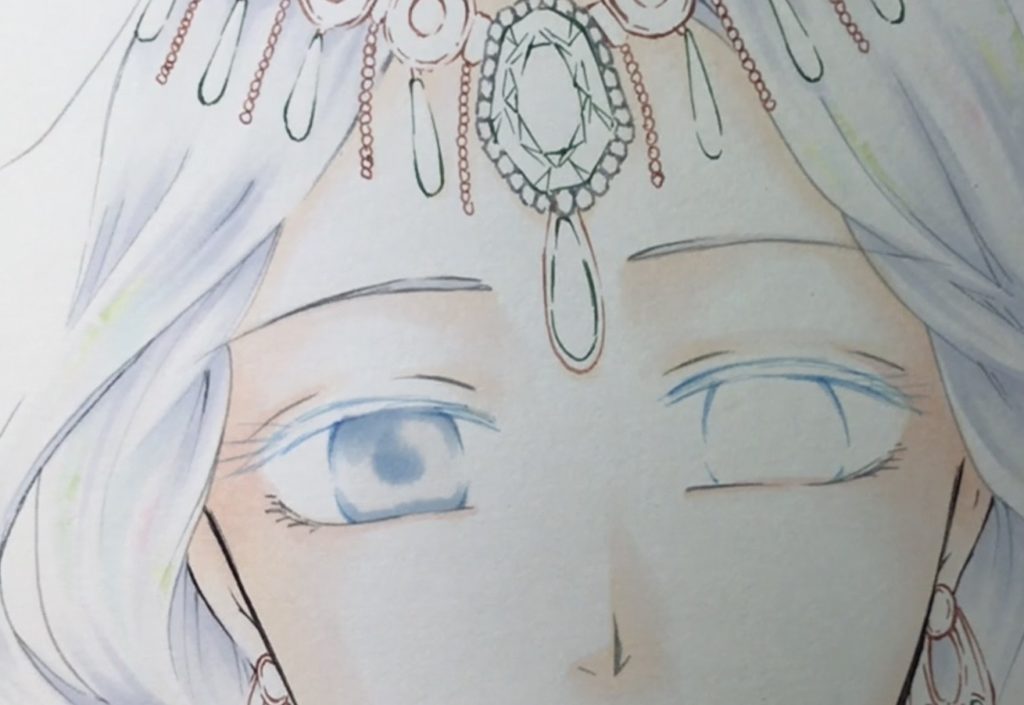 B41で瞳のフチ・瞳孔を塗る