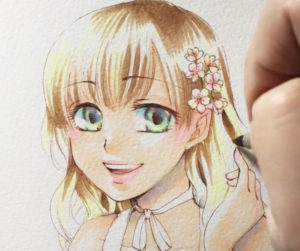 髪の毛の塗り方2