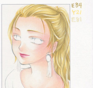 くすみ感のある落ち着いた色の金髪