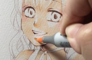 コピックデビューセットを使った肌の塗り方4