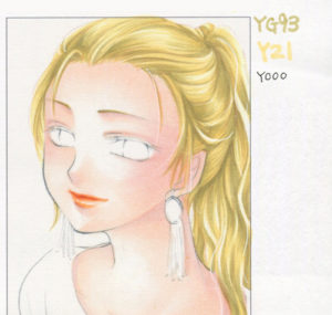 クールなイメージの寒色系金髪