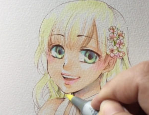 髪の毛の塗り方1