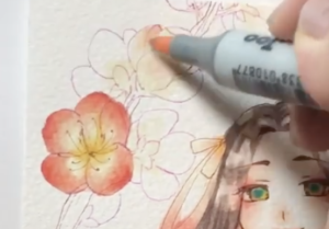 梅の花の塗り方