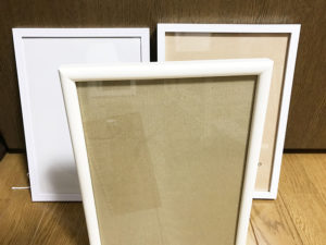 退色実験に使った額縁