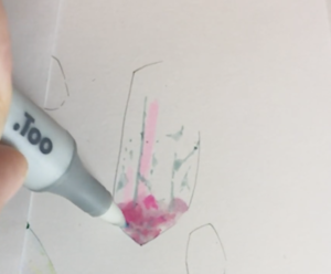 宝石のベースの色を塗る