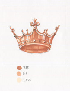 コピックで赤銅の塗り方