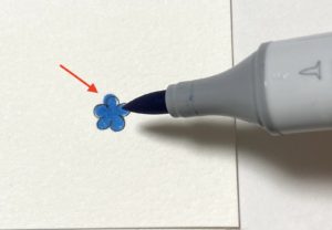 コツ6：試し塗りをして少しインクを減らす