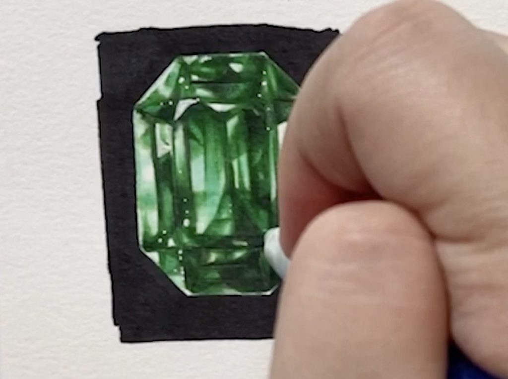 コピックでエメラルドの塗り方6