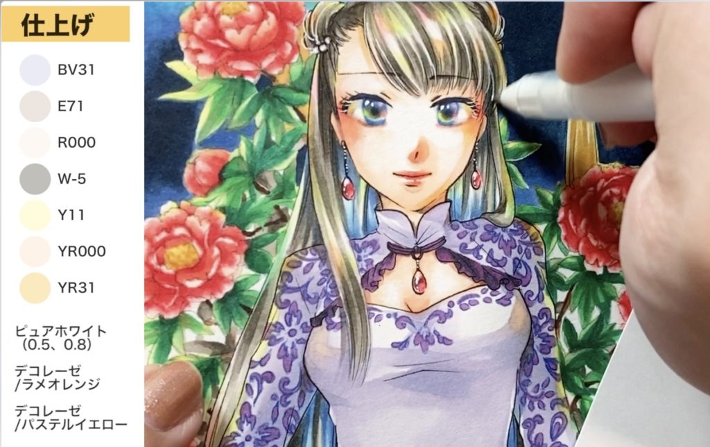 最新コピックチャオ36色スタートセットのみで塗ってみた:ホワイトの塗り方
