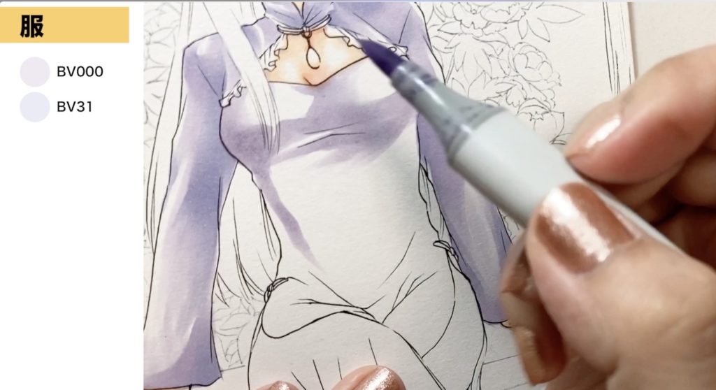最新コピックチャオ36色スタートセットのみで塗ってみた:服の塗り方